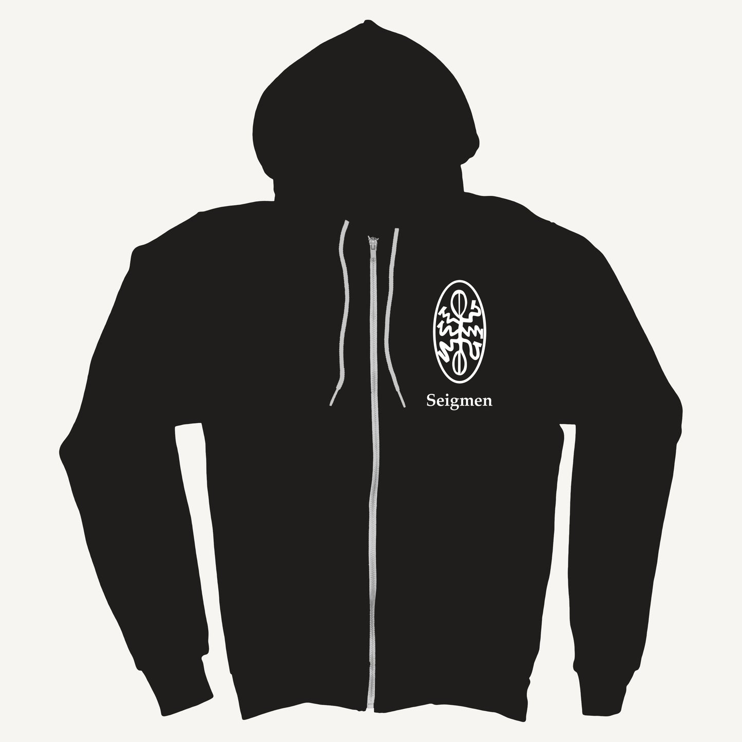Seigmen Classic Logo Dyret Zip Hoodie front mockup