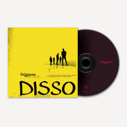CD with yellow cover featuring black silhouette design and 'Seigmen' branding